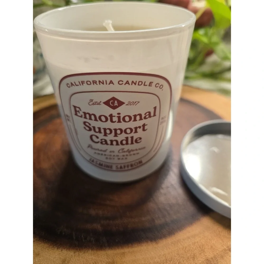 California Candle Co. 6.5‎ oz. Emotional Support Candle Jasmine Saffron subtle